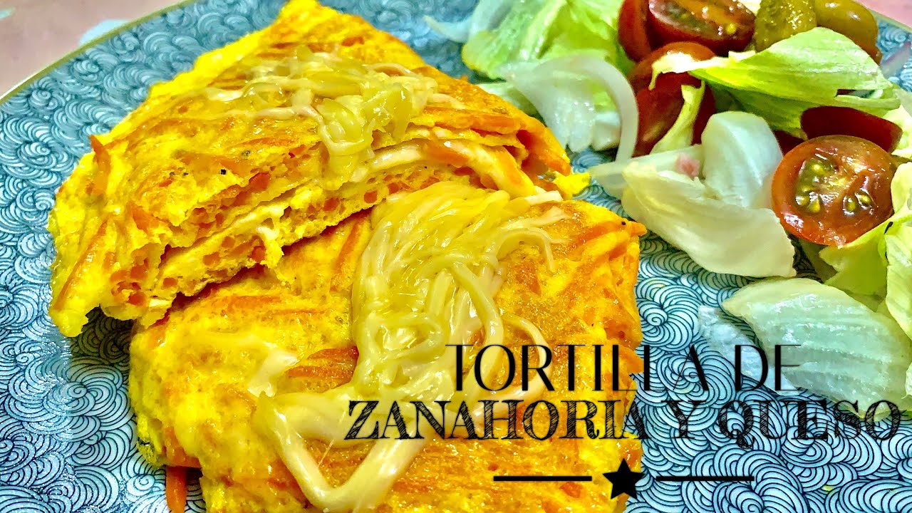 TORTILLA DE ZANAHORIAS CENA  SALUDABLE Y PERFECTA PARA BAJAR DE PESO🥕🧀
