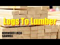 Logs To Lumber, DIY 2x4s made from our trees on our home sawmill.