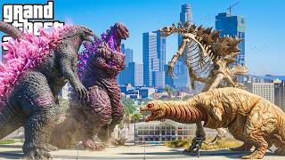 Godzilla, Shin Godzilla Vs Shin Godzilla Sf, Skeleton Godzilla - The Legacy Of Monster Gta V Mod