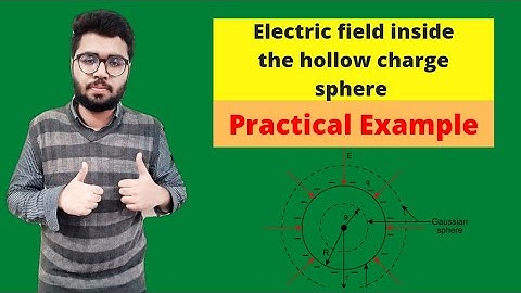 Practical Example of Electric field inside the Hollow Charge Sphere | The Expert Mathematician |