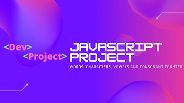 JavaScript Project:Word Vowel and Consonant Counter - Projeto de Javascript: Contador de palavras.