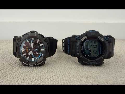 #398 G-Shock TV - Black & Blue Analogue vs Digital Frogman MRG-BF1000R vs GWF-D1000B