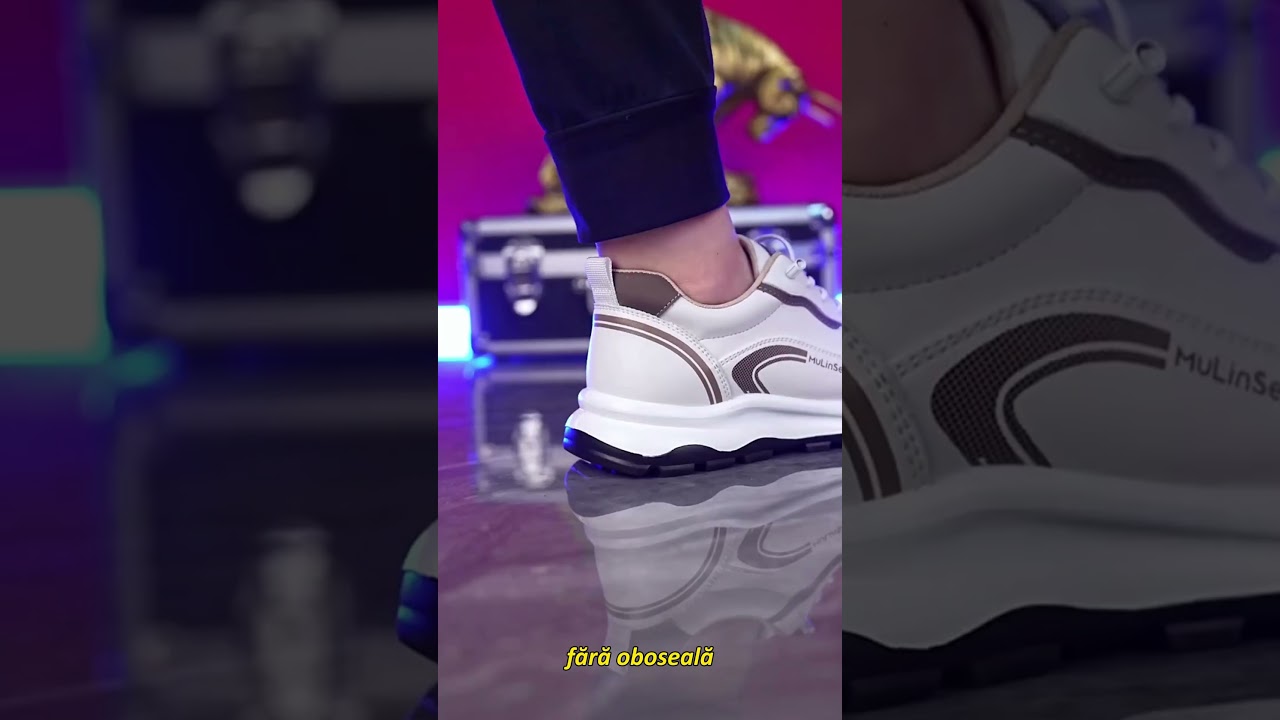 [39-45] Pantofi sport din piele rezistentă la apă și murdărie, cu talpă moale pentru confort maxim