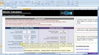 401(k) Calculator - praxistemplates