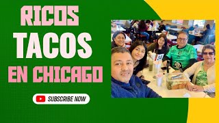 Comiendo  ricos tacos 🌮 en Taqueria Los Comales en Elgin con la familia.