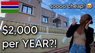What $2,000 per YEAR can get you in GAMBIA! $166/ A MONTH! | AFFORDABLE RENTAL APARTMENT TOUR 🇬🇲