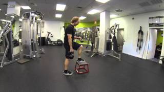 Kettle Bell Contralateral Box Step Down