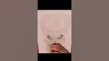 Drawing predator no mask - quick sketch #shorts