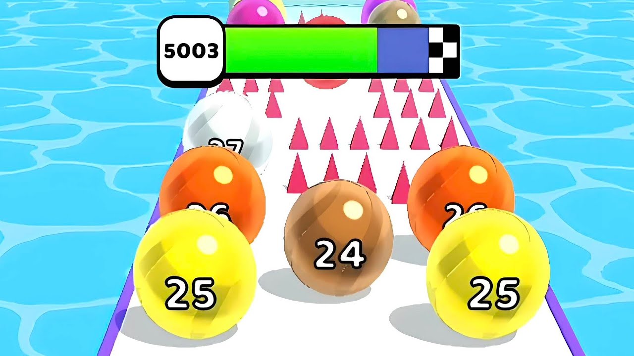 Marble Run 🏆 3D Game Color Ball Race Gameplay Android IOS Level 5002 ...