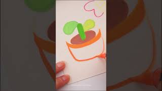 Baby Sprout Symphony 🌱✨ Painting ASMR with Squishy Soil Sounds! #asmr #satisfying