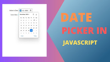 Date Picker Using HTML and CSS And JavaScript