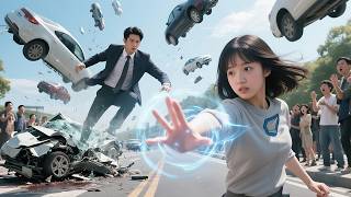 💥The CEO crashes, a fragile girl lifts the car with one hand using powers—fate changes! 🚗