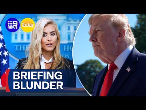 New US press secretary's awkward first press briefing | 9 News Australia