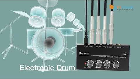 FIFINE Ultra Low Noise 4 Channel Line Mixer for Sub Mixing,4 Stereo Channel Mini Audio Mixer N5