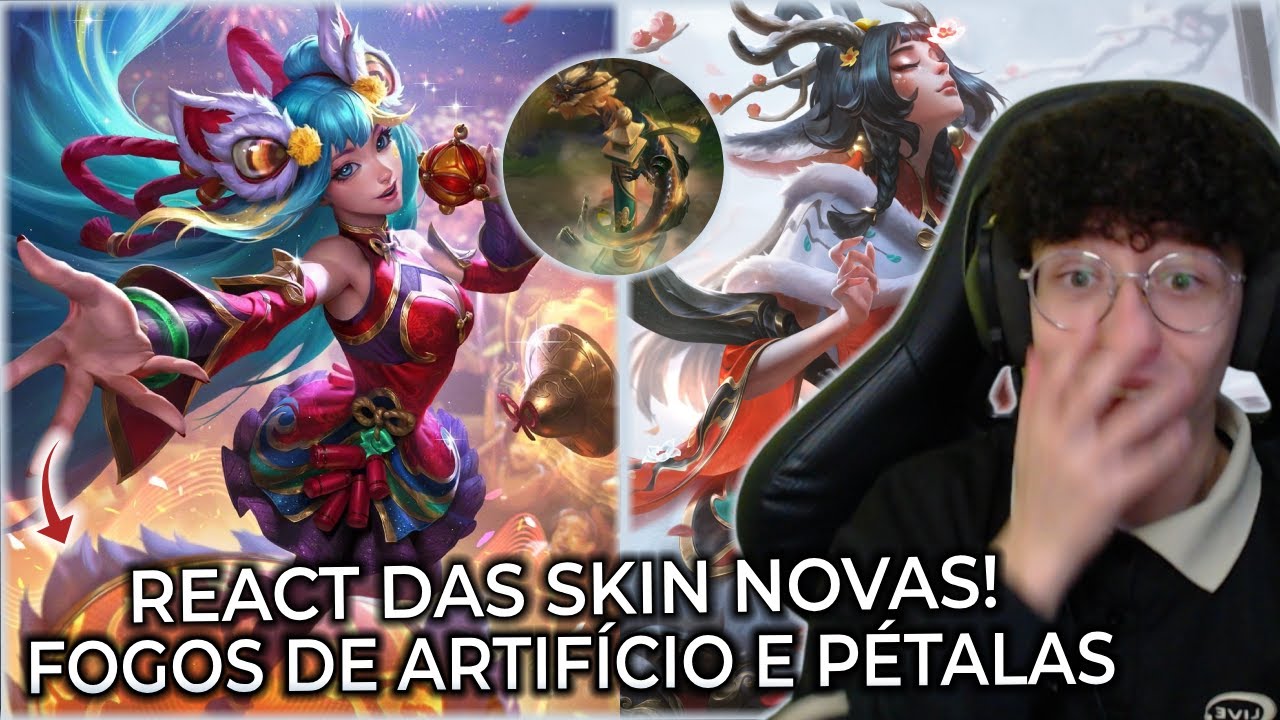A NOVA SKIN DA SERAPHINE ESTÁ MUITO... - React: Skins Fogos de Artifício, Pétalas da Primavera e +