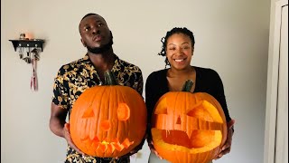 BOYFRIEND VS. GIRLFRIEND PUMPKIN CARVING CHALLENGE!