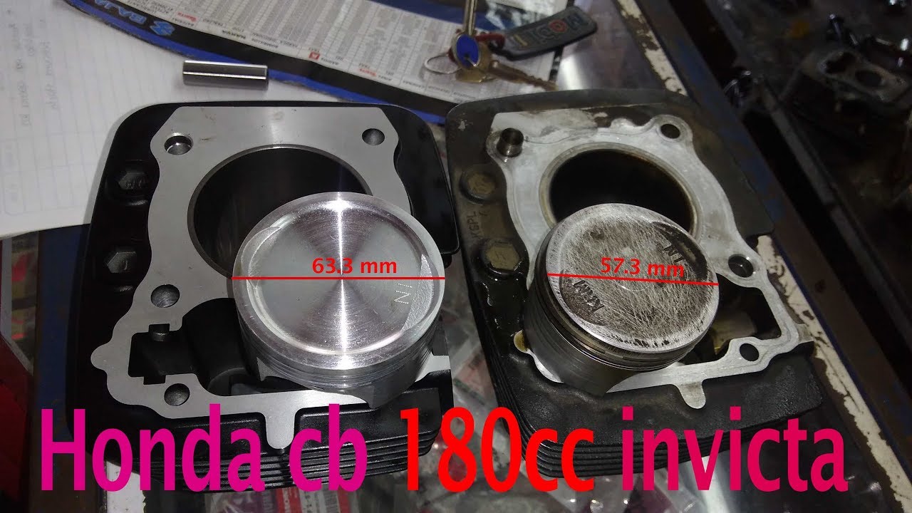 como repotenciar cb150 invicta a 180cc kit de cilindro.