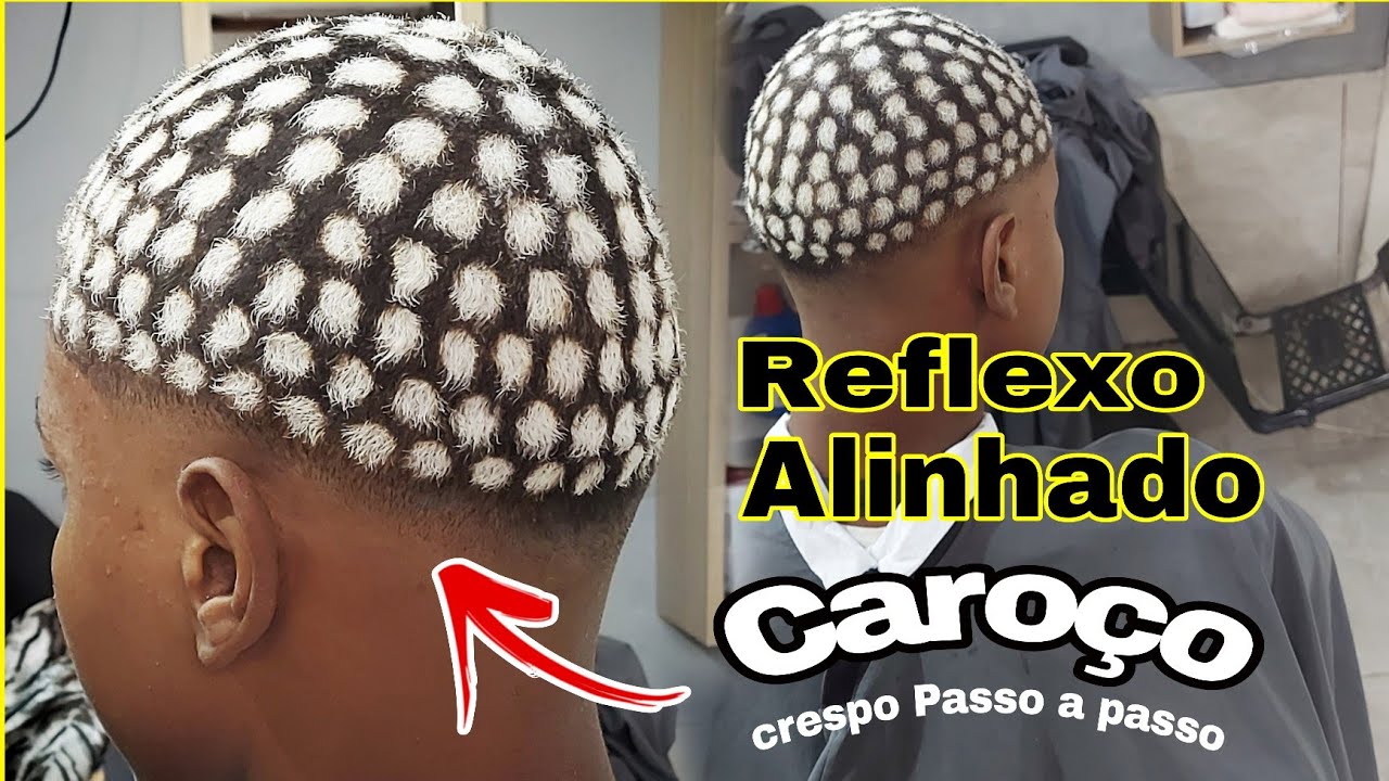 Como fazer o reflexo caroço passo a passo cabelo crespo (AULÃO)
