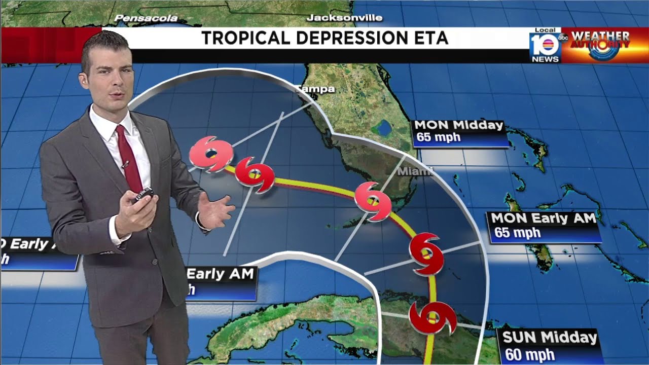 Tropical Depression Eta moving towards South Florida