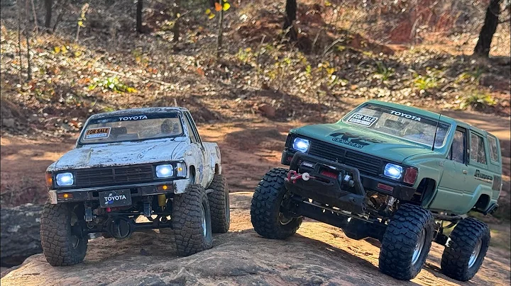 RC4WD Xtra Cab & 4Runner on a Winter crawling adventure #rc4wdtf2 #rccrawlers 