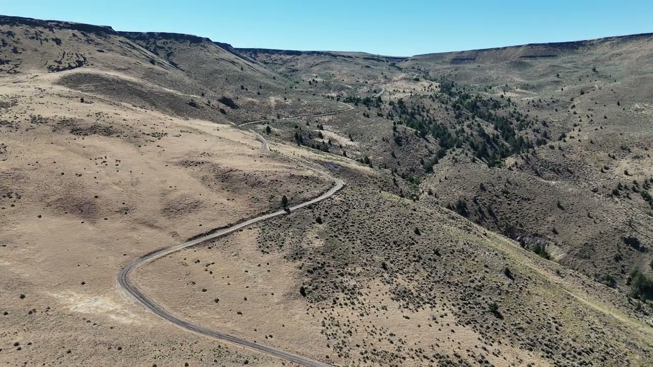 Drone Fiight Up Birch Creek Canyon and Road