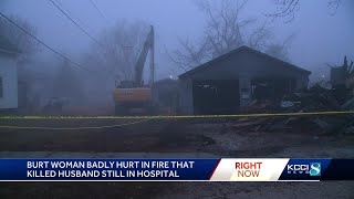 Donations pour in for Iowa woman whose husband died in house fire