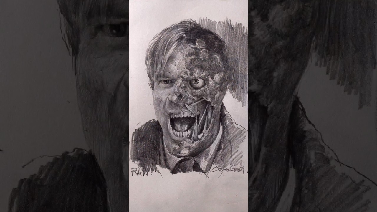 Drawing Harvey Dent Two-Face 