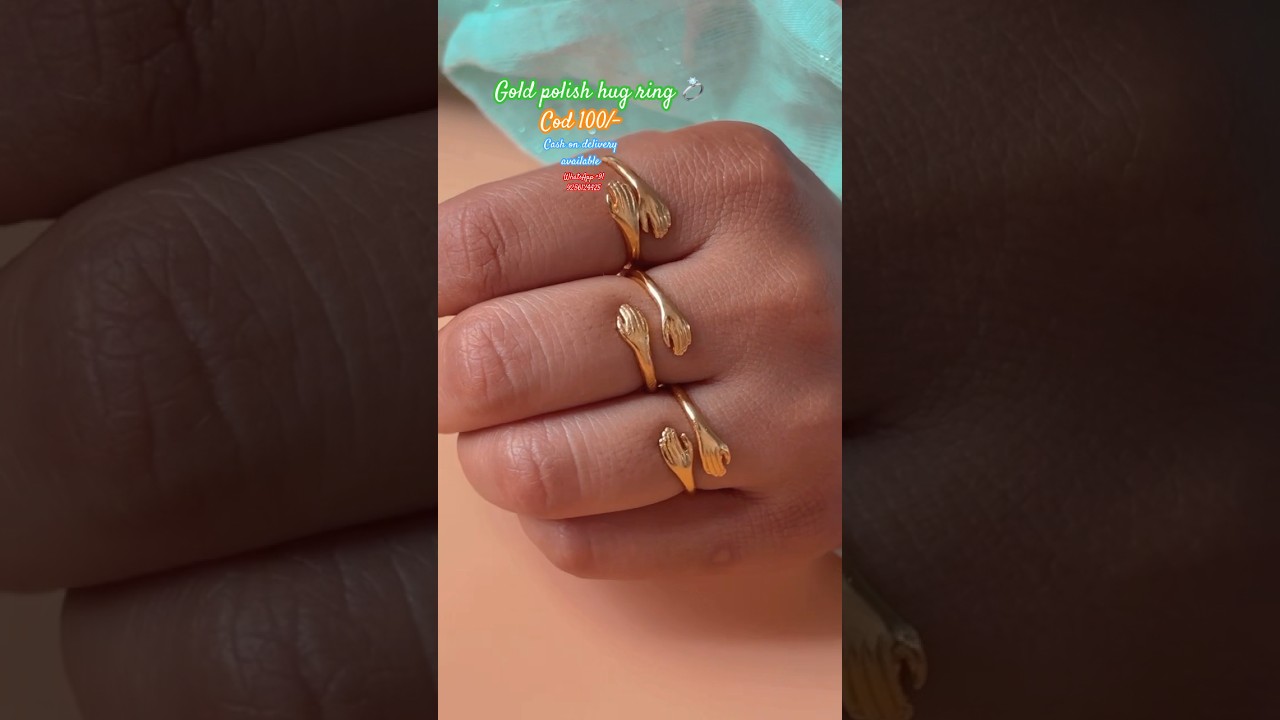 Beautiful gold polish hug ring with 67% discount ✨🌸