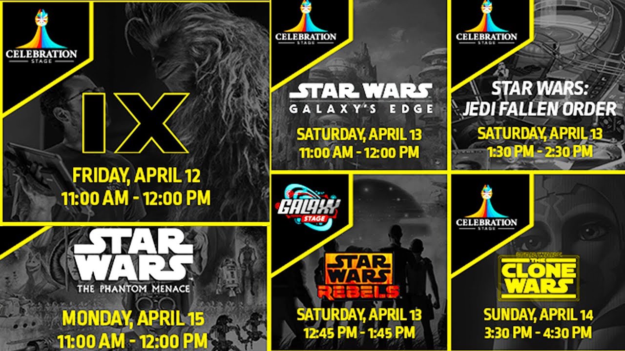 Star Wars Celebration 2019 Official Schedule! YouTube