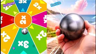 What a basketball looks like in real life🏀🏆👍 GOING BALLS GAME VS REAL CHALLENGE