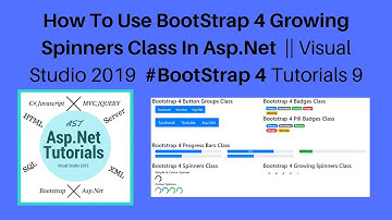 How to use bootstrap 4 growing spinners class in asp.net||visualstudio2019 #bootstrap 4 tutorials 9