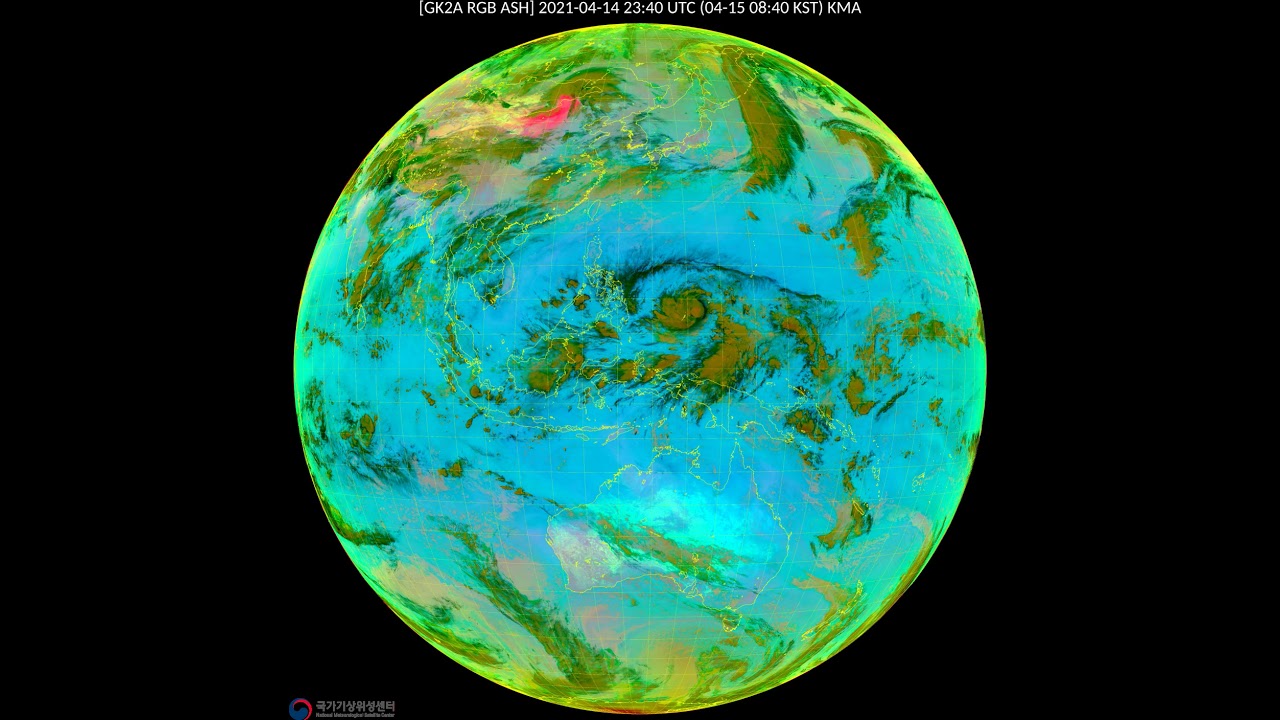 [Daily] April 15, 2021 GK2A Satellite RGB Ash | Full Disk | 20210415