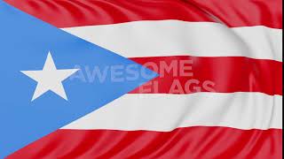 Seamlessly Looping Puerto Rico Flag Series E