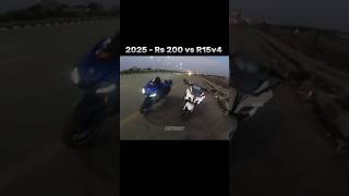 Biggest Battle 🔥😱R15 V4 vs RS 200 Drag Race 😎🔥 #shorts #shortsfeed