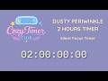 2 Hours Countdown Timer 🩵 | Dusty Periwinkle Aesthetic | Focus &amp; Productivity