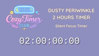 2 Hours Countdown Timer 🩵 | Dusty Periwinkle Aesthetic | Focus &amp; Productivity