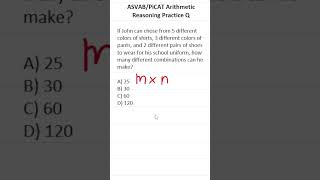 ASVAB/PiCAT Arithmetic Reasoning Practice Test Q: Fundamental Counting Principle #acetheasvab
