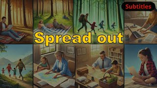 Spread out meaning with 5 examples