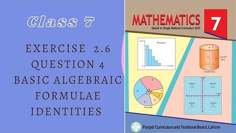 class 7 math new book exercise 2.6 question 4 solution|  chapter 2| algebraic Identities| class 7th