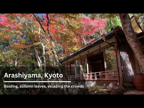 Arashiyama, Kyoto - autumn foliage, boating, café hopping VLOG
