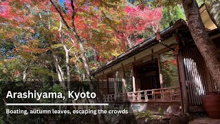 Arashiyama, Kyoto  autumn foliage, boating, café hopping VLOG