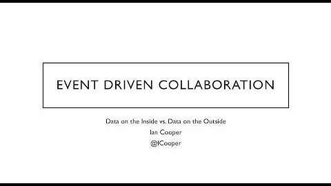 Data on the Inside, Data on the Outside - Ian Cooper