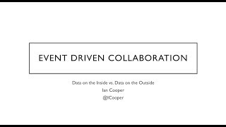 Data on the Inside, Data on the Outside - Ian Cooper
