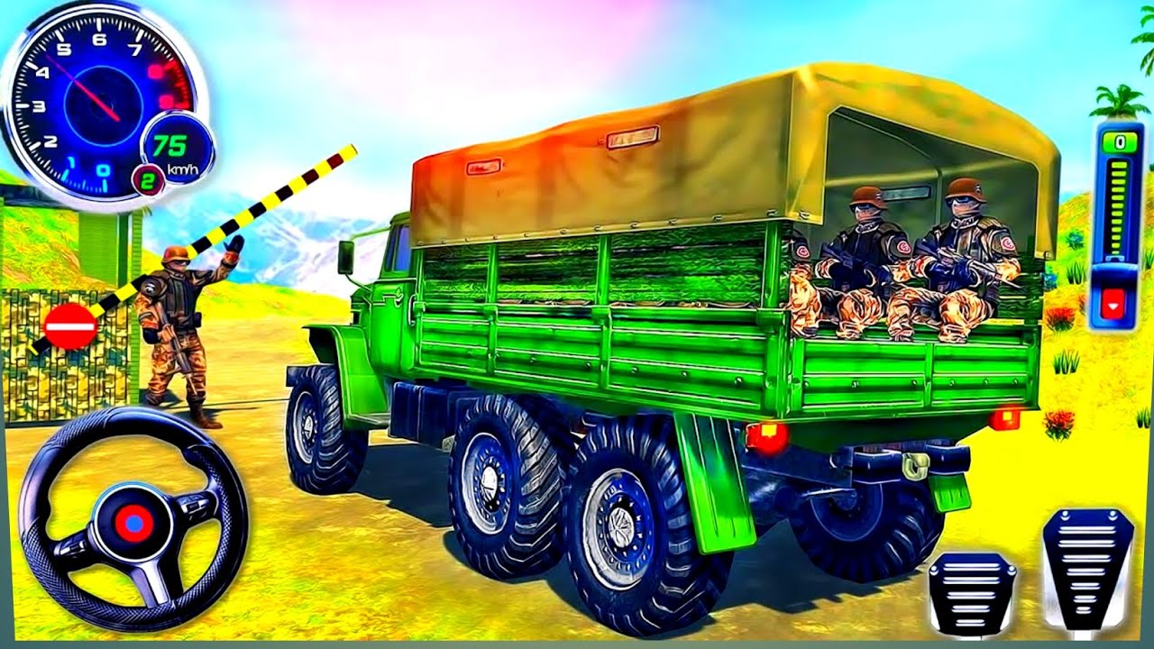 Offroad Army Simulator Truck 3D - Army Military Transporter Driving -  2024 Android GamePlay