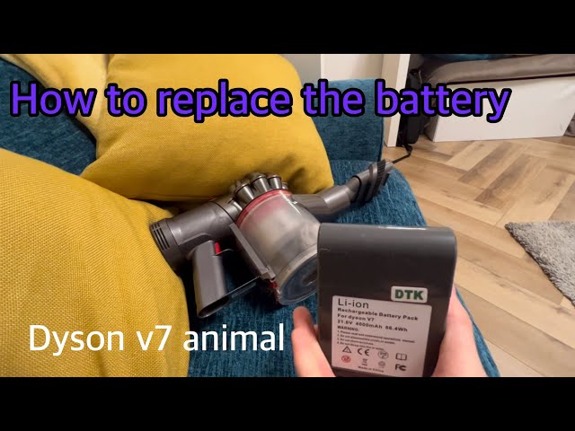 How to replace/change Dyson v7 animal vacuum cleaner battery 