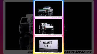 1973 Chevy Cheyenne 10 Pickup Truck Quaker State Beige/Green 1/24 Diecast Model Car | M2 Machines 4K