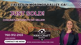 SOLD in Morongo Valley, CA!