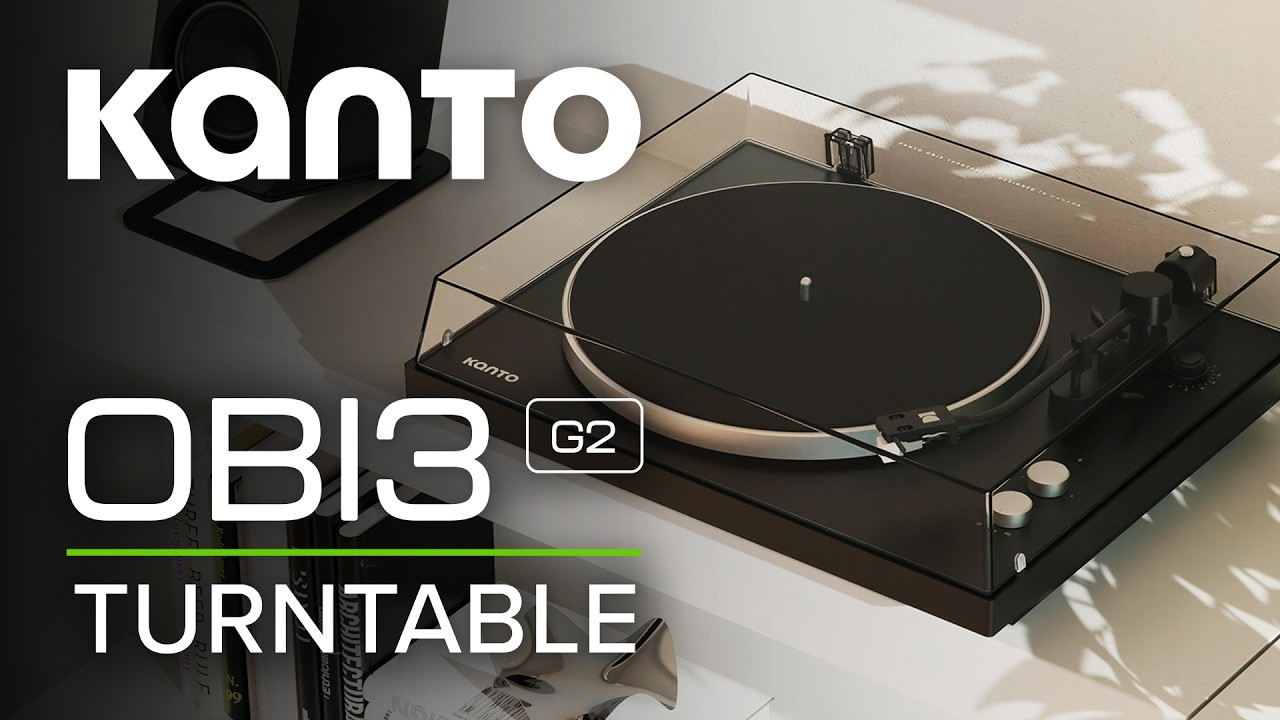 Kanto OBI3 G2 Turntable with Bluetooth 5.3, Preamp, and Pitch Control
