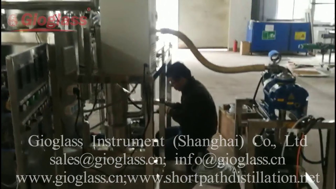 Short Path Distillation Machine Assemble with Decarboxylation and Degassing Reactor
