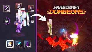 Minecraft dungeons allows players to build super overpowered
characters with combinations of artifacts, weapons, armor and
enchantments. this 'invincible gol...